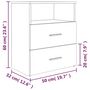Voir la diapositive 6 : VIDAXL Table de chevet Sonoma gris 50x32x60 cm
