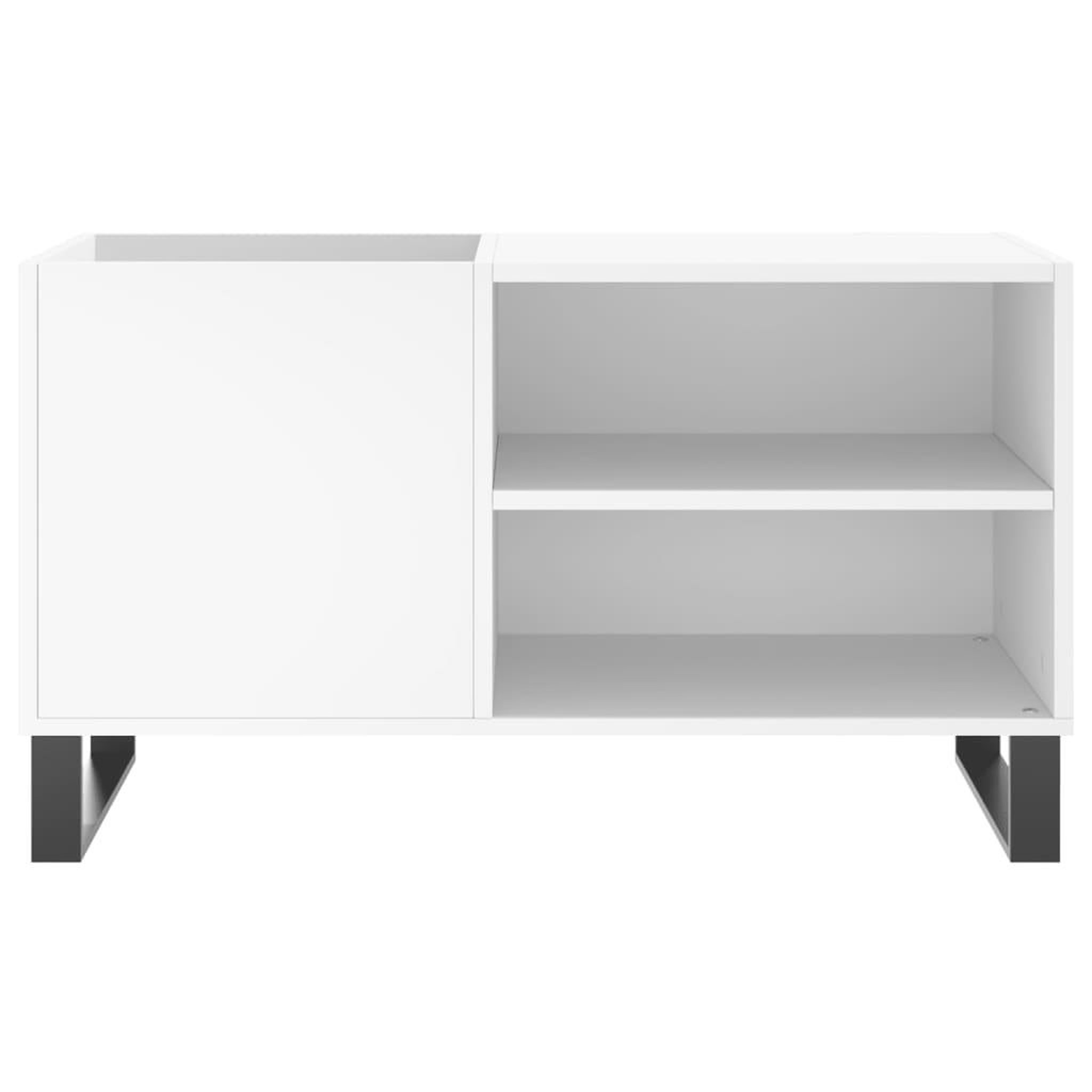 Voir la diapositive 4 : VIDAXL Armoire a disques blanc 85x38x48 cm bois d'ingenierie