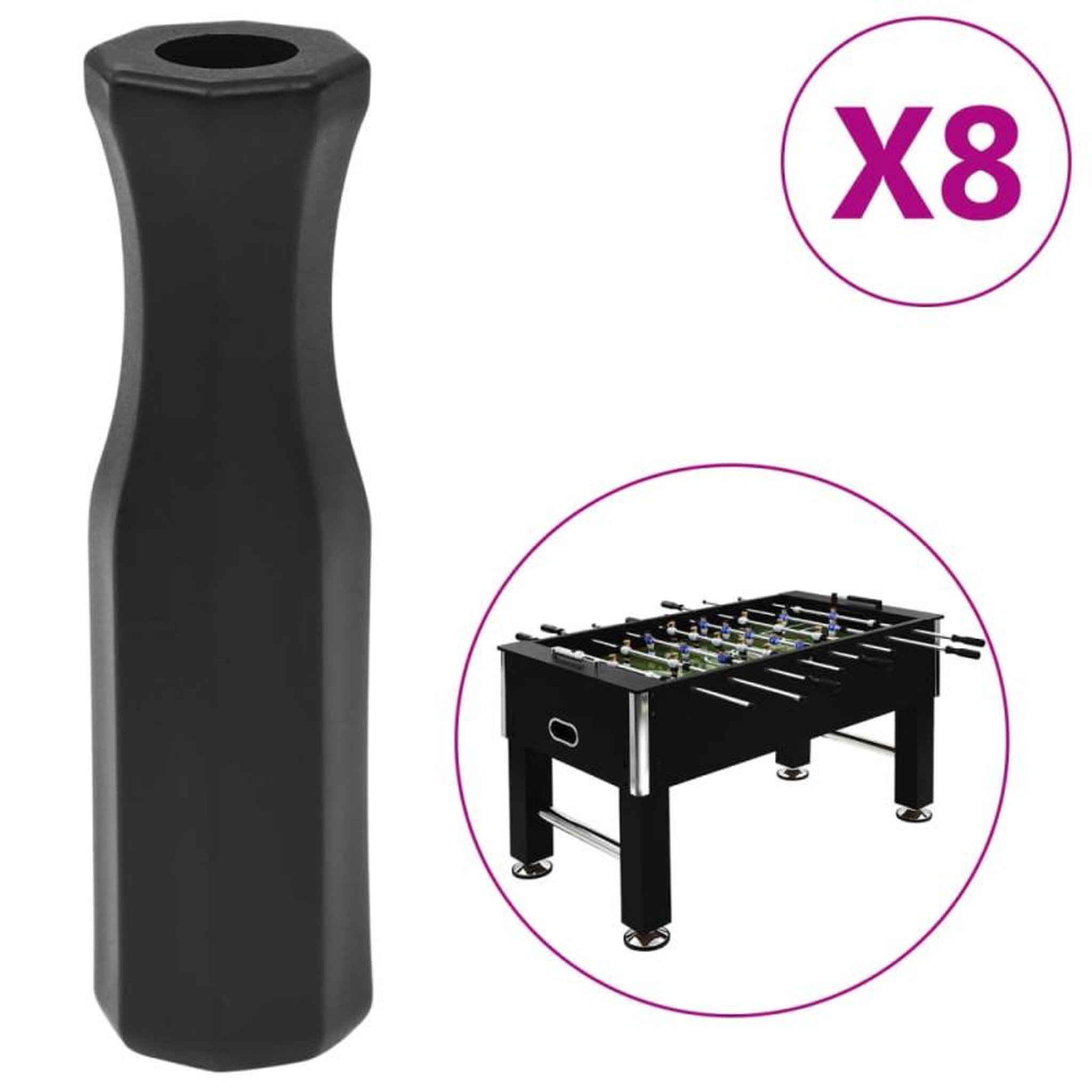 VIDAXL Barres à poignée de baby foot 8 pcs