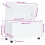 Voir la diapositive 6 : VIDAXL Coffre de rangement et roulettes ALTA blanc 73x39,5x43 cm