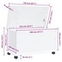 Voir la diapositive 6 : VIDAXL Coffre de rangement et roulettes ALTA blanc 73x39,5x43 cm