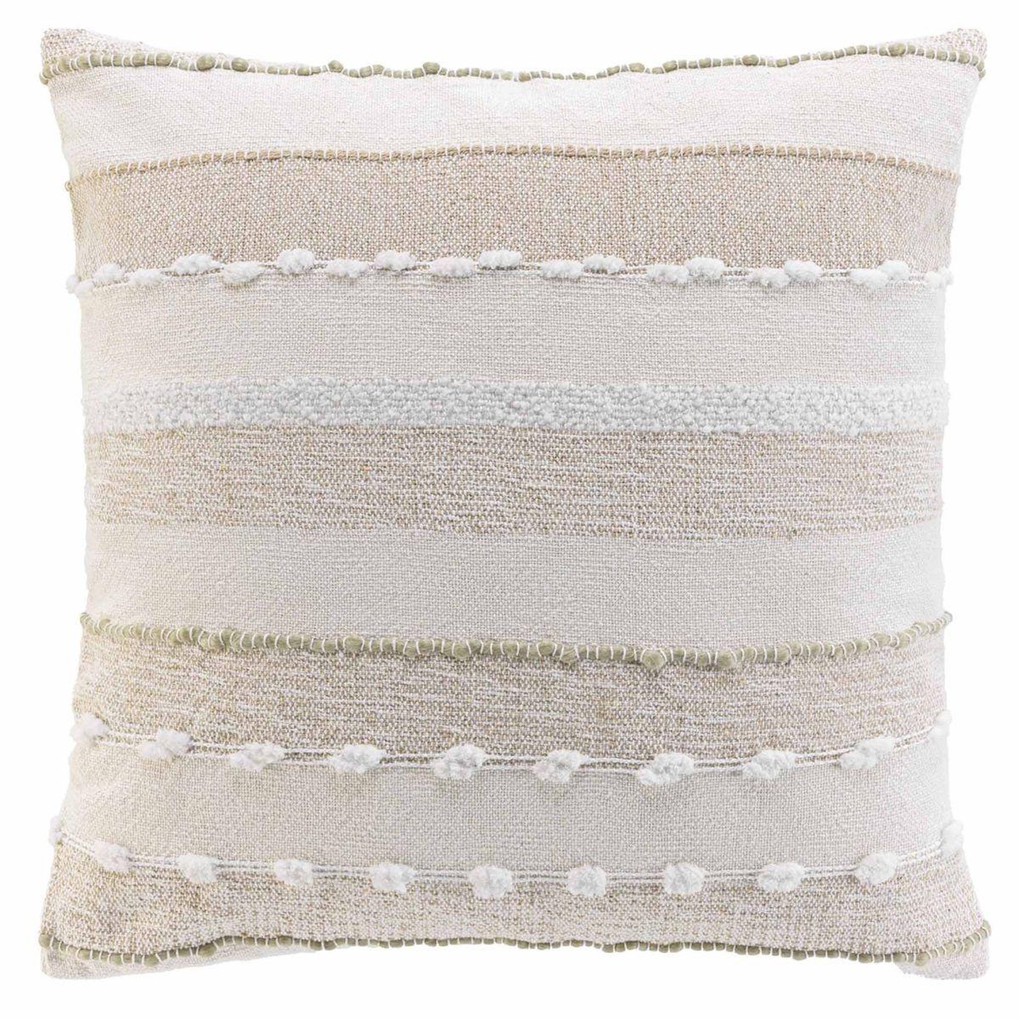 Douceur d'Intérieur Coussin déco fantaisie  santos  60x60cm beige
