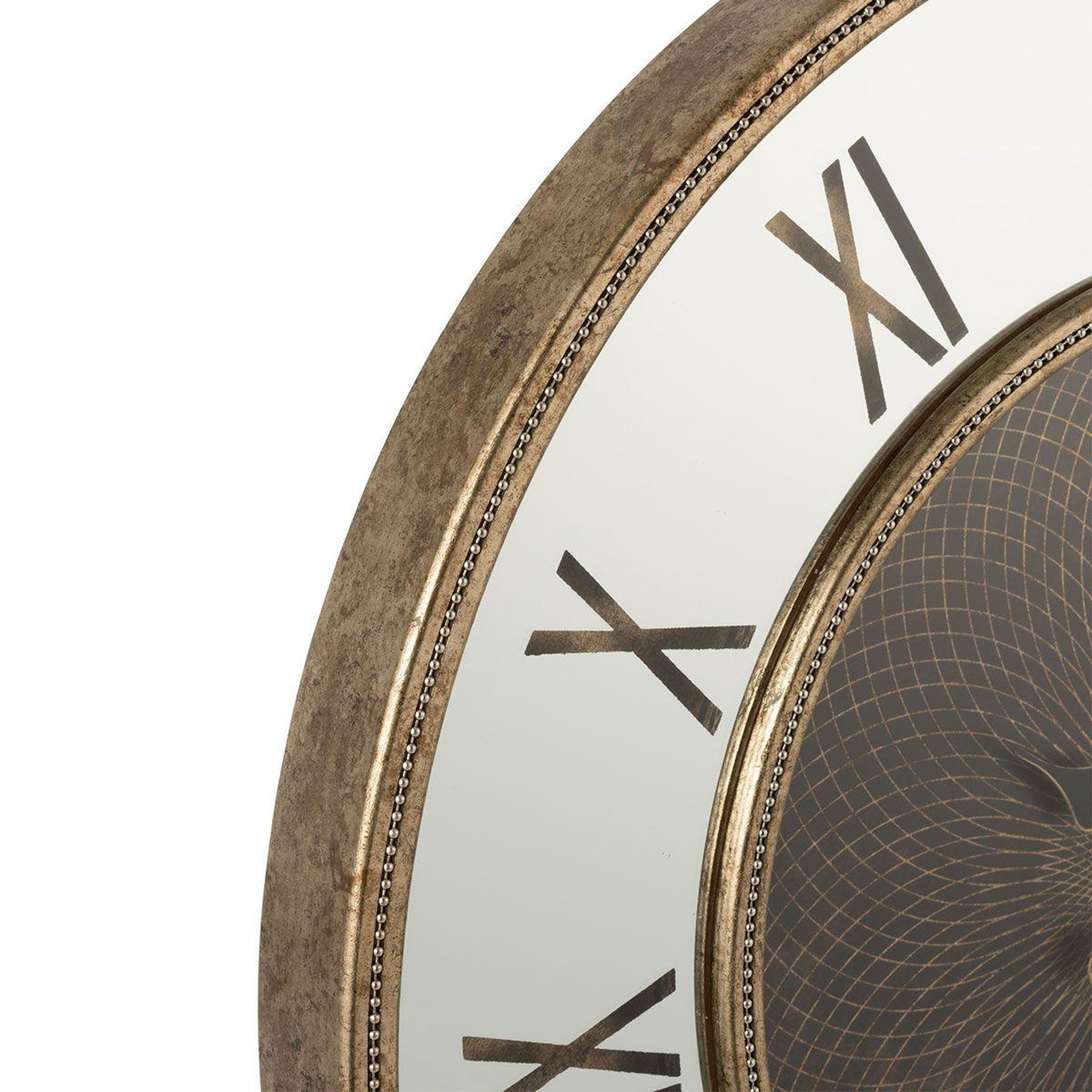 Voir la diapositive 2 : J-LINE Horloge murale design  romains  48cm naturel