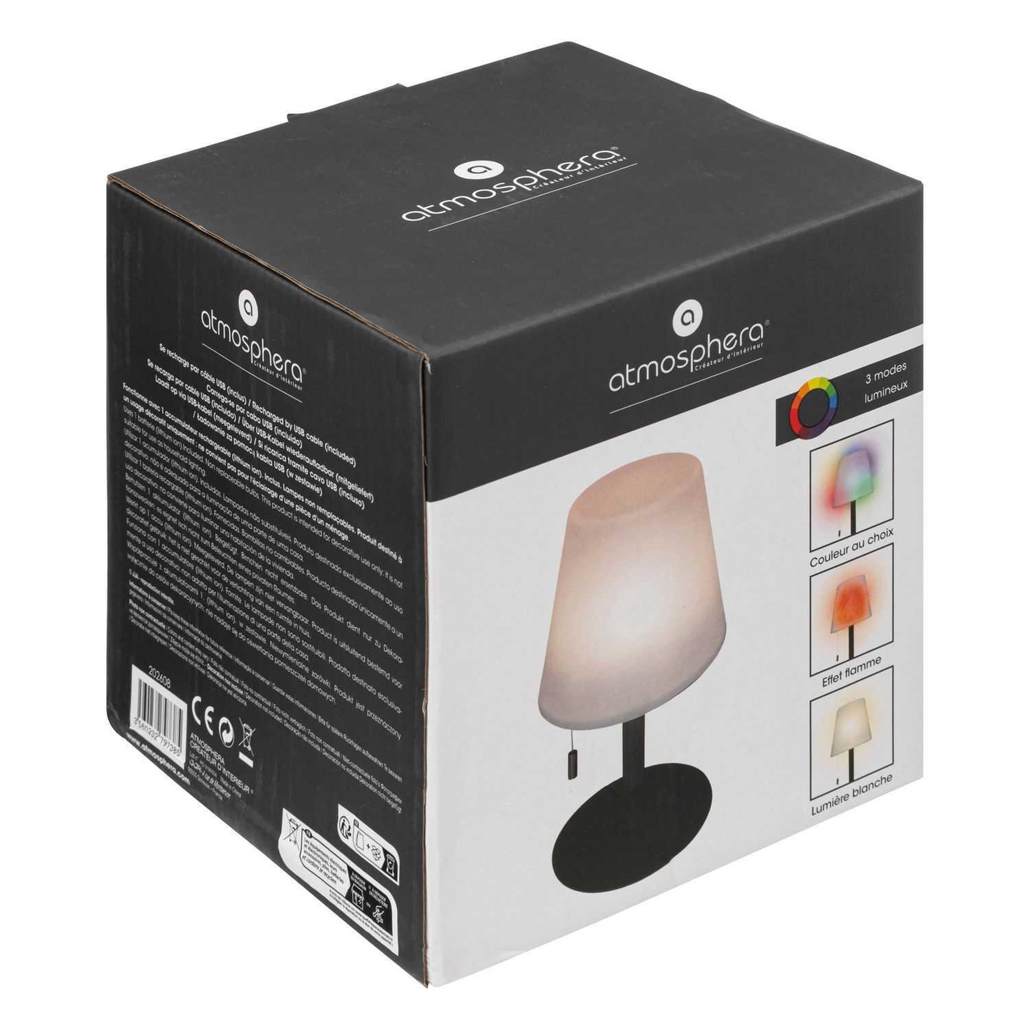 Voir la diapositive 3 : ATMOSPHERA Lampe extérieure zach - hauteur 30 cm - gris foncé