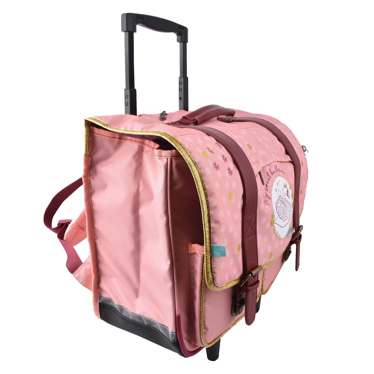 AUCHAN Cartable à roulettes Ballerina