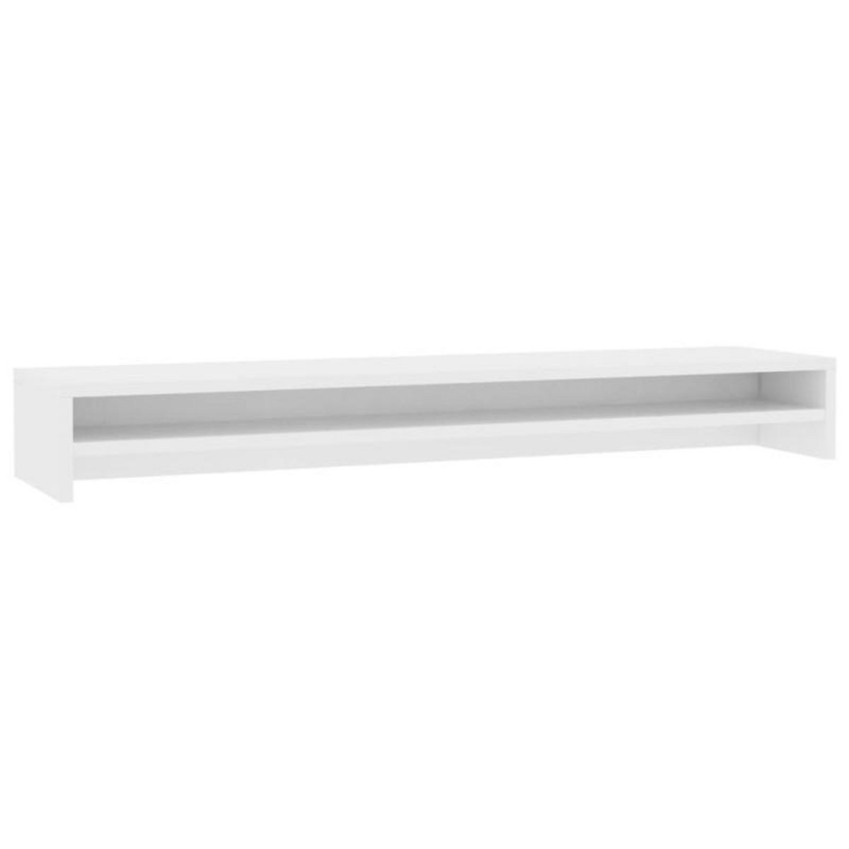 VIDAXL Support de moniteur Blanc 100 x 24 x 13 cm Bois d ingénierie