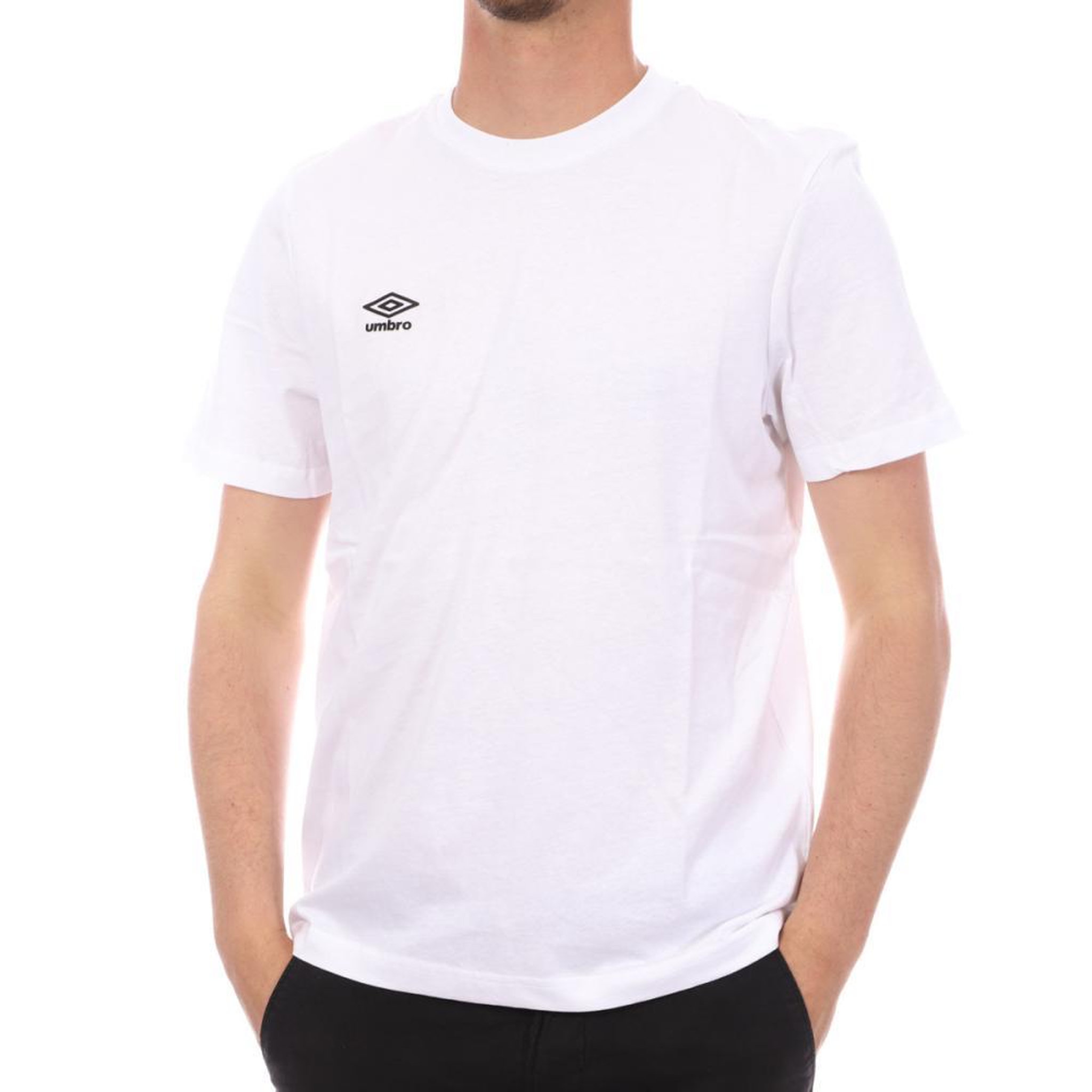 UMBRO T-shirt Blanc Homme Umbro SB Net logo. Coloris disponibles : Blanc