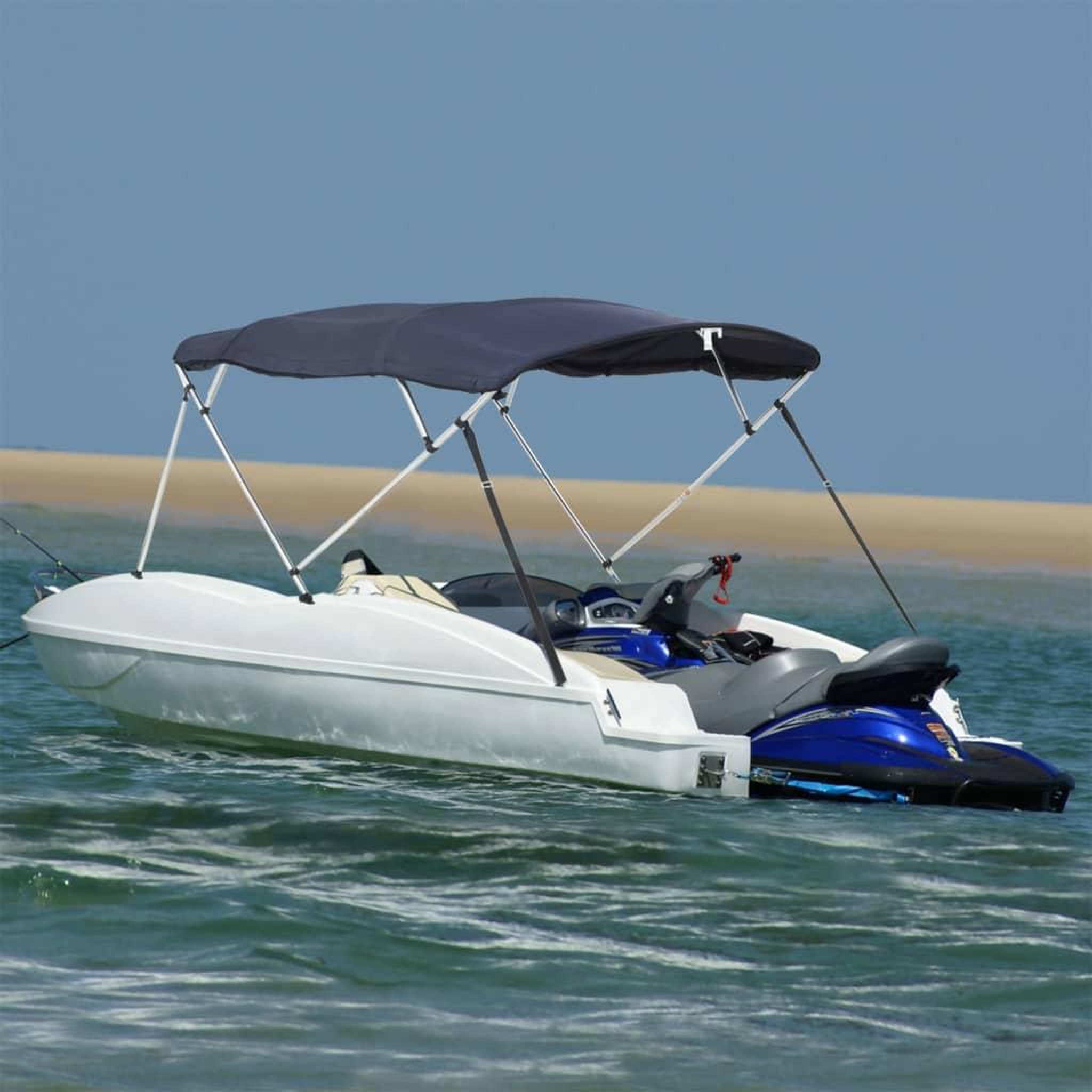 VIDAXL Toit bimini a 4 arceaux parois laterales 243x(170-182)x137 cm