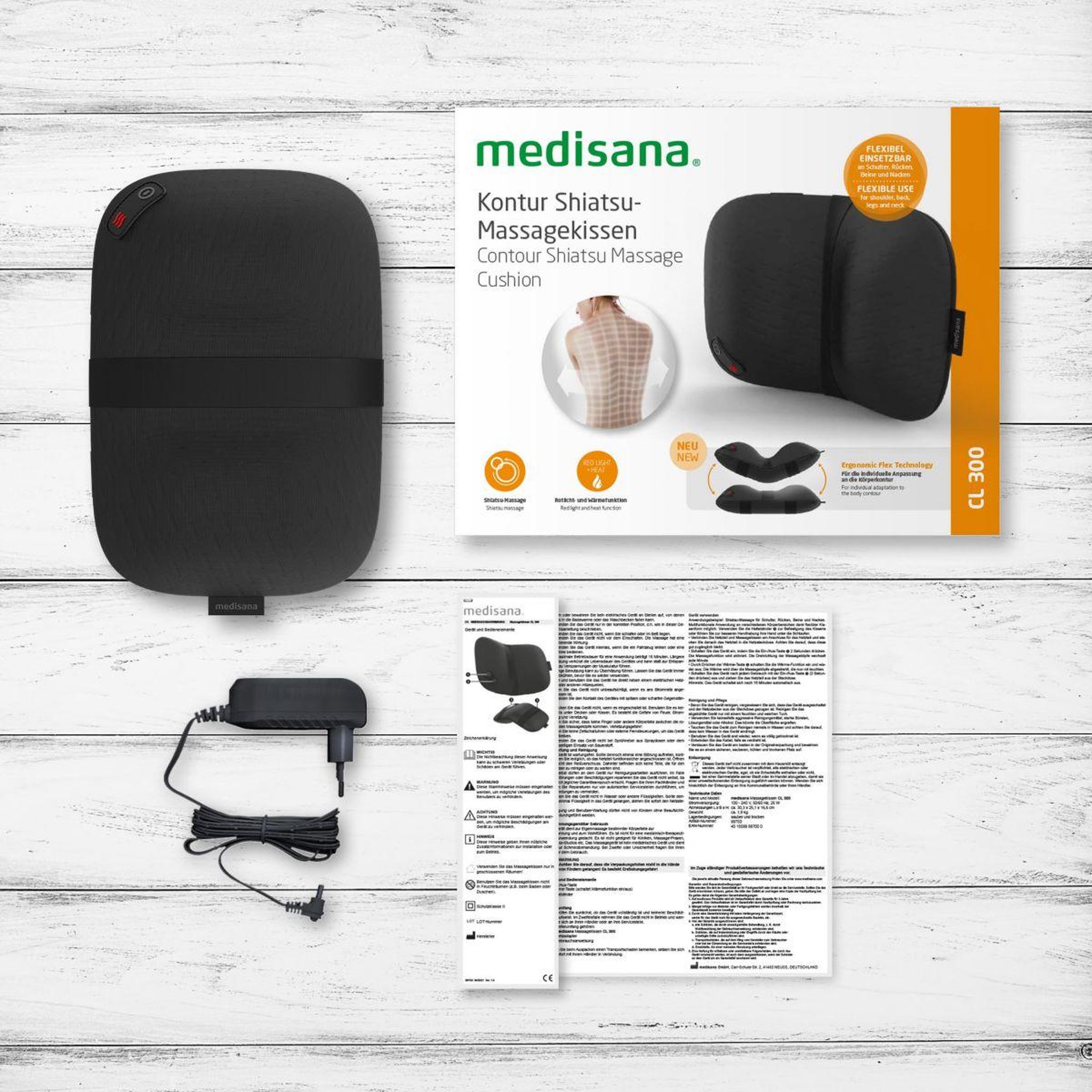 Voir la diapositive 5 : Medisana Coussin massant Contour Shiatsu
