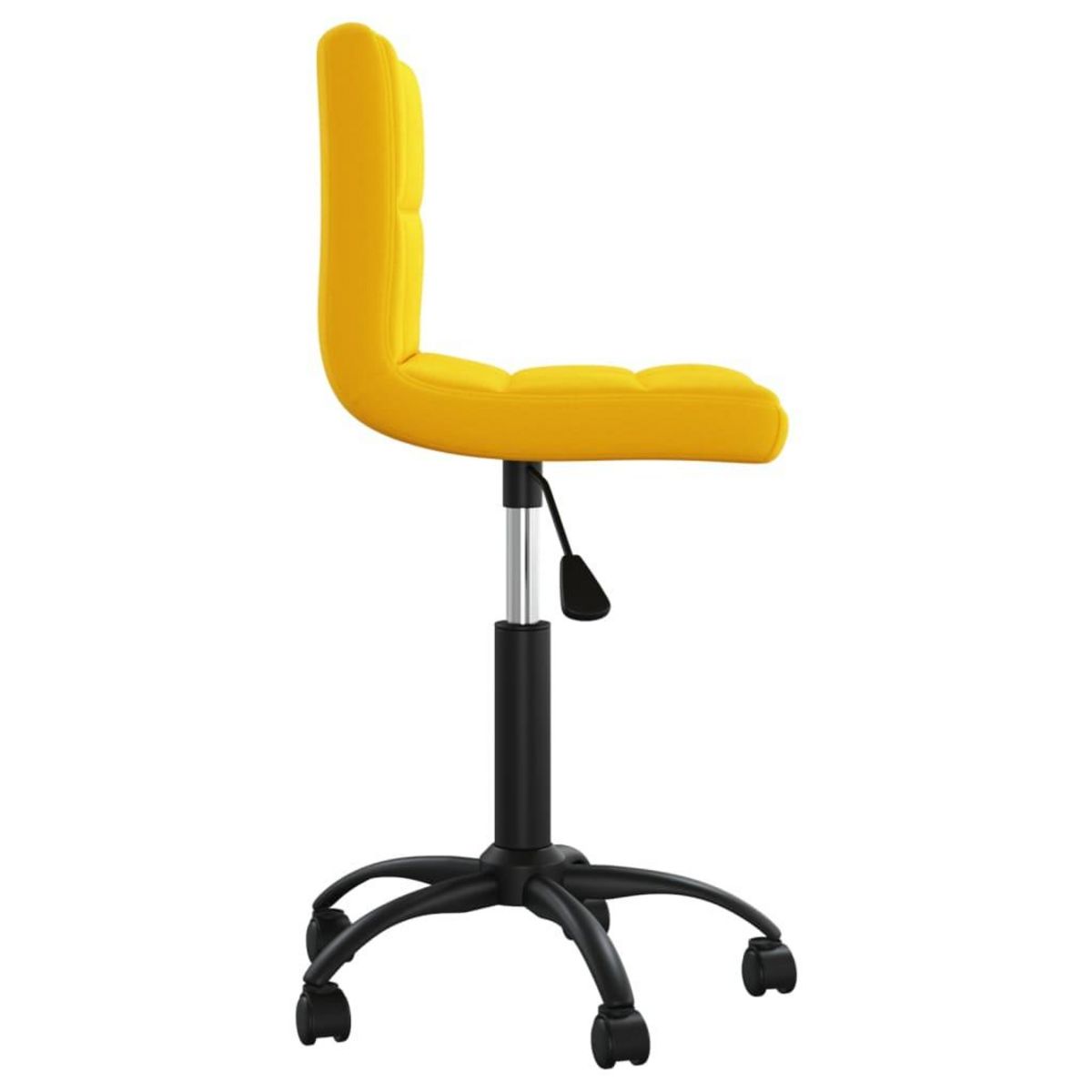 VIDAXL Chaise pivotante de bureau Jaune moutarde Velours