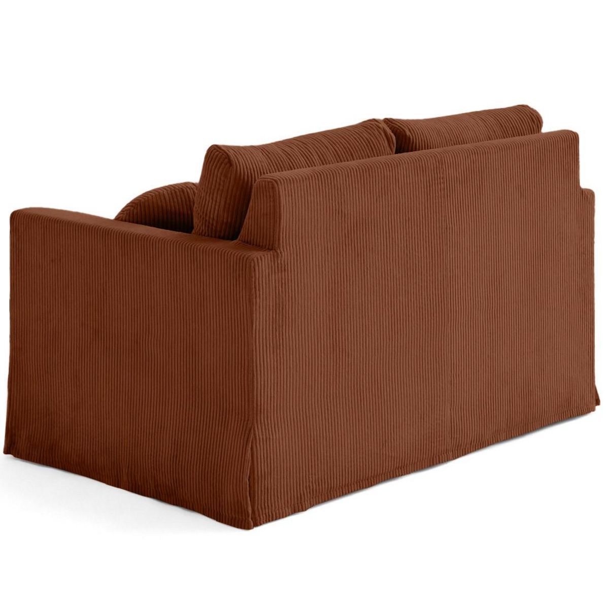 LISA DESIGN Serena - canapé droit déhoussable 2 places en velours côtelé