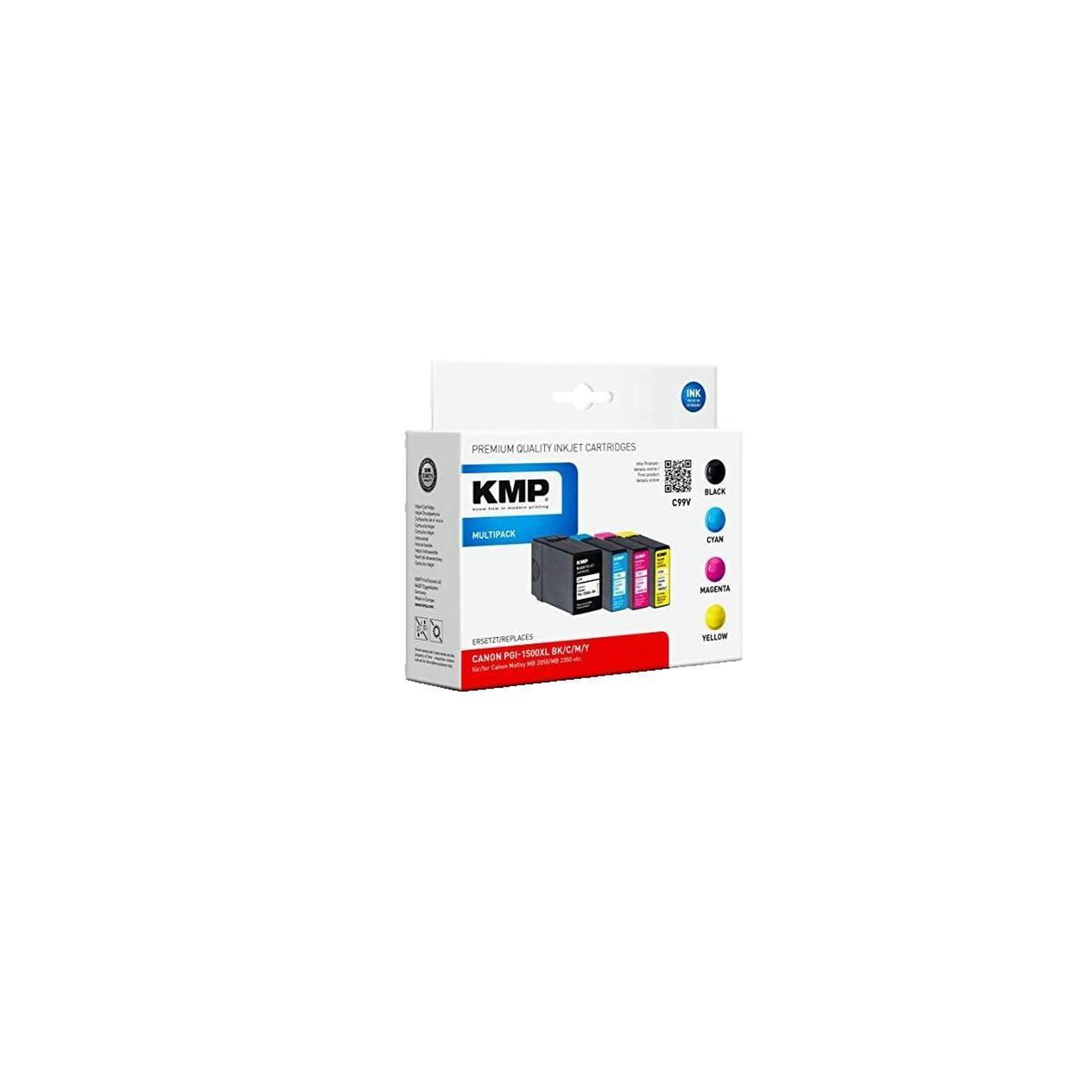 Voir la diapositive 2 : Canon Cartouches d'encre KMP C99V noir, cyan, magenta et jaune