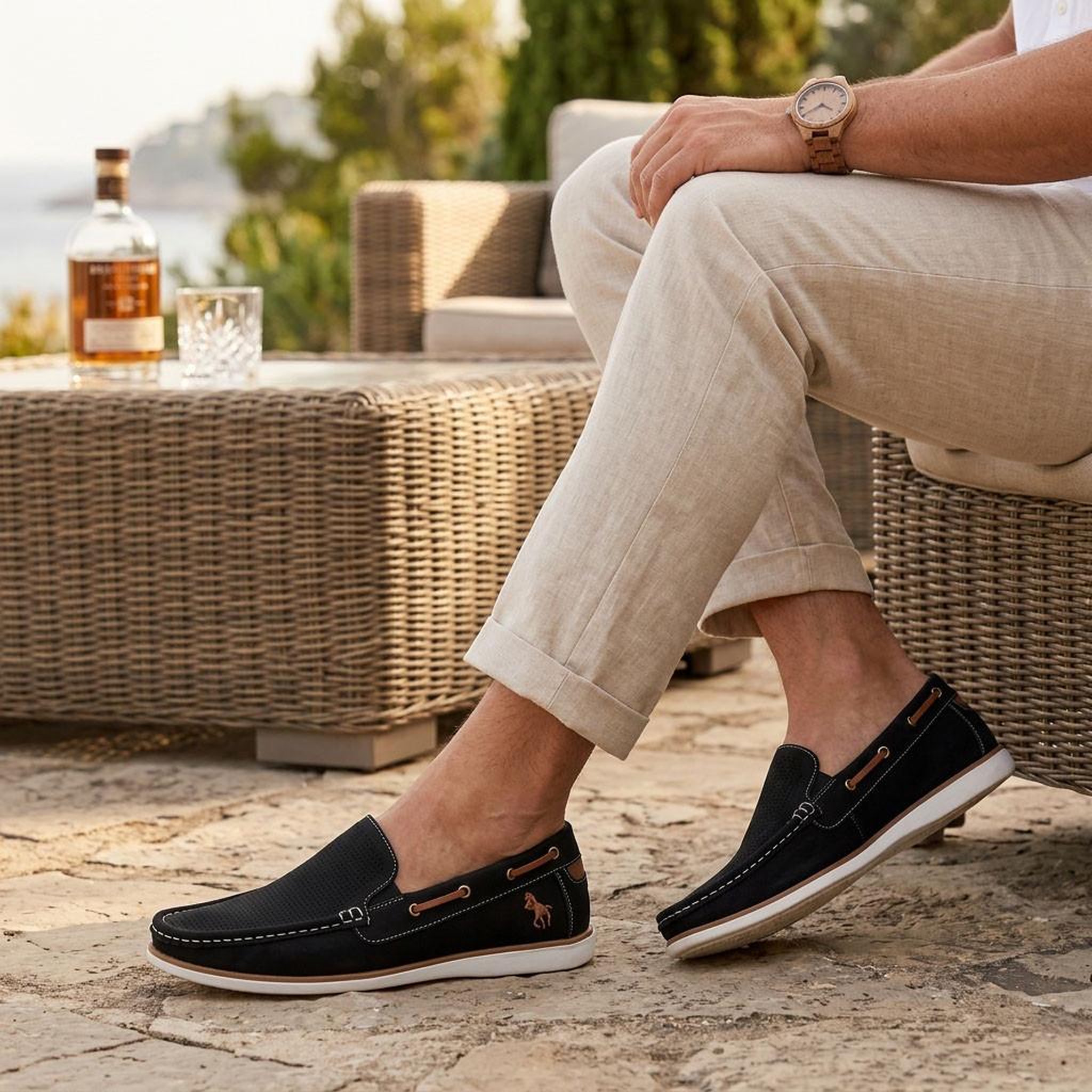 Voir la diapositive 5 : OZABI OZABI Mocassins homme respirants perforés confort été 39-45