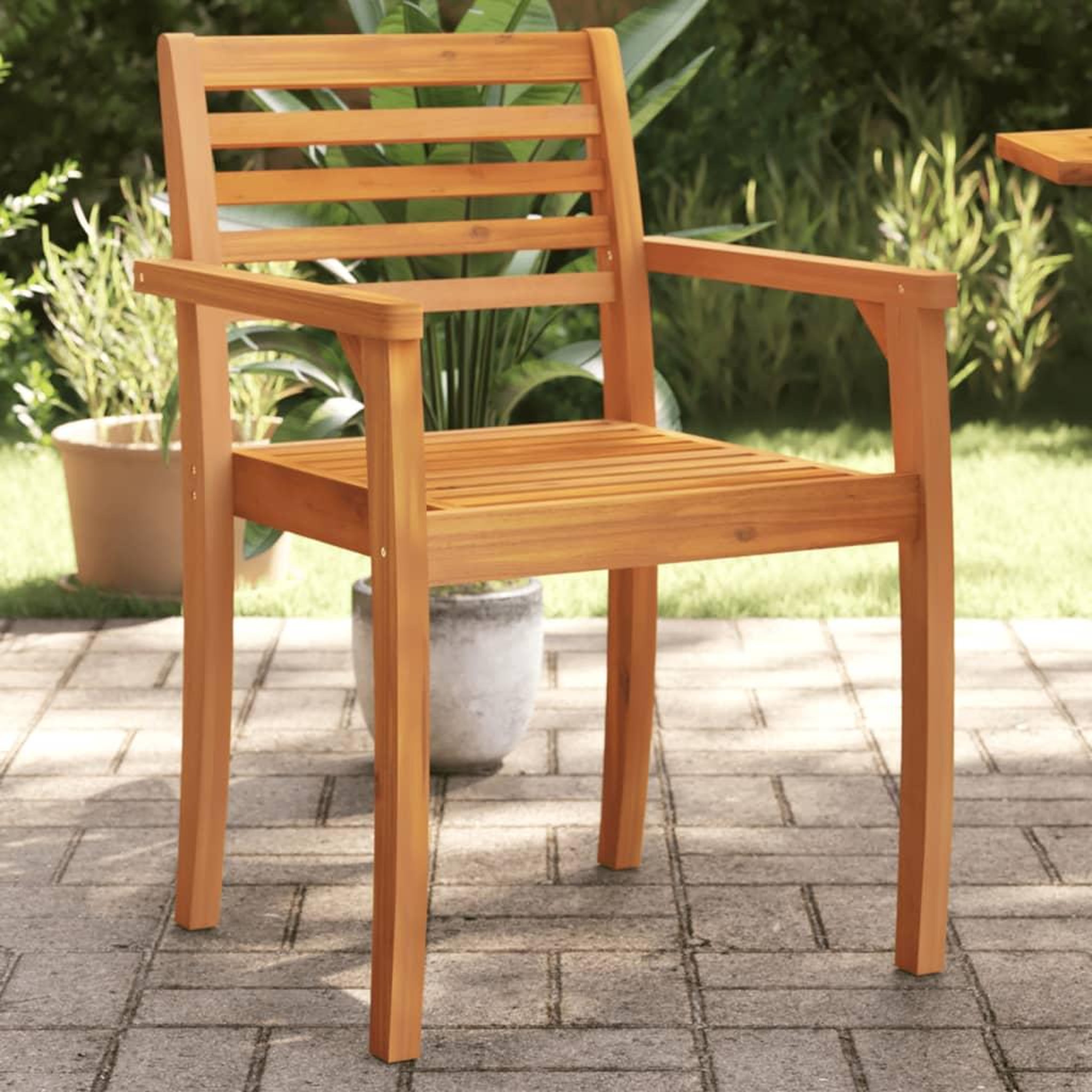 VIDAXL Chaises de jardin lot de 2 59x55x85 cm bois massif d'acacia