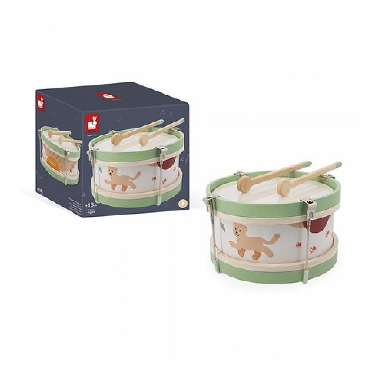 Juratoys-Janod Tambour en bois Sunshine pour enfants - Jouet musical éducatif