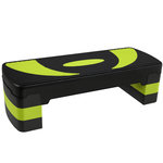 HOMCOM Stepper Fitness Aérobic hauteur réglable surface antidérapante 80 x 31 x 20 cm noir vert
