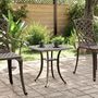 Voir la diapositive 3 : VIDAXL Table de jardin bronze 53x53x53 cm aluminium coule