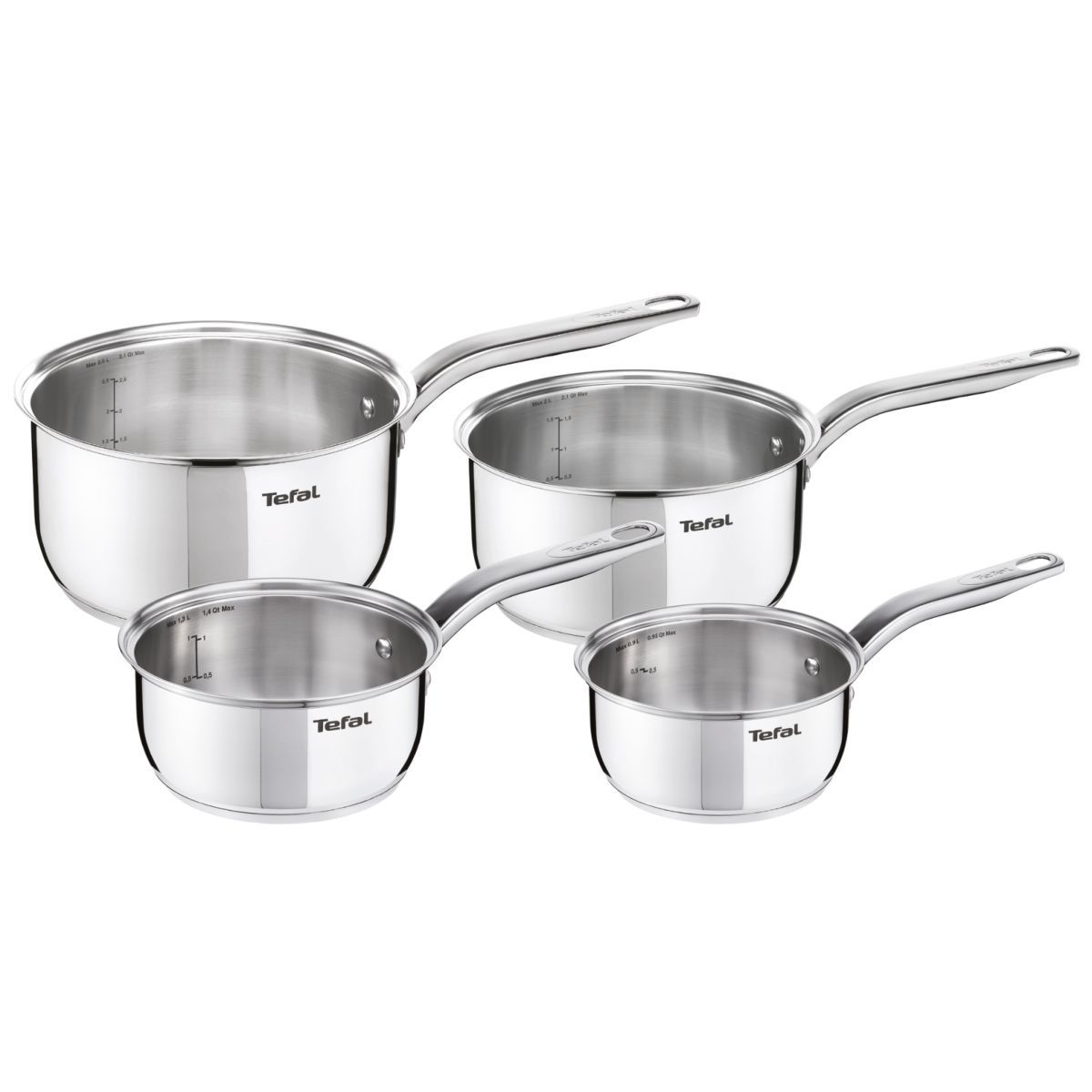 Lot de 4 casseroles 14/16/18/20cm en inox INTUITION
