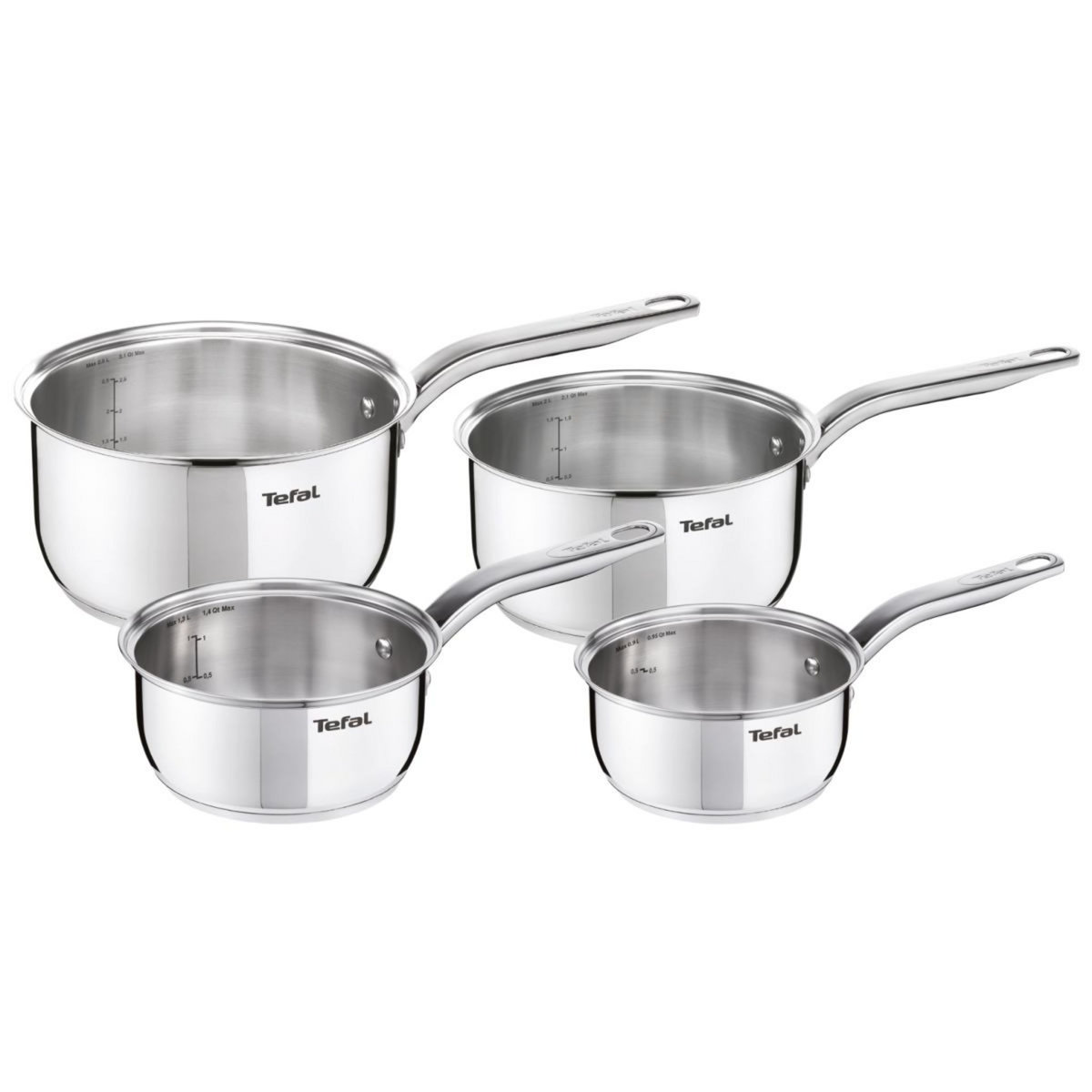 Lot de 4 casseroles 14/16/18/20cm en inox INTUITION