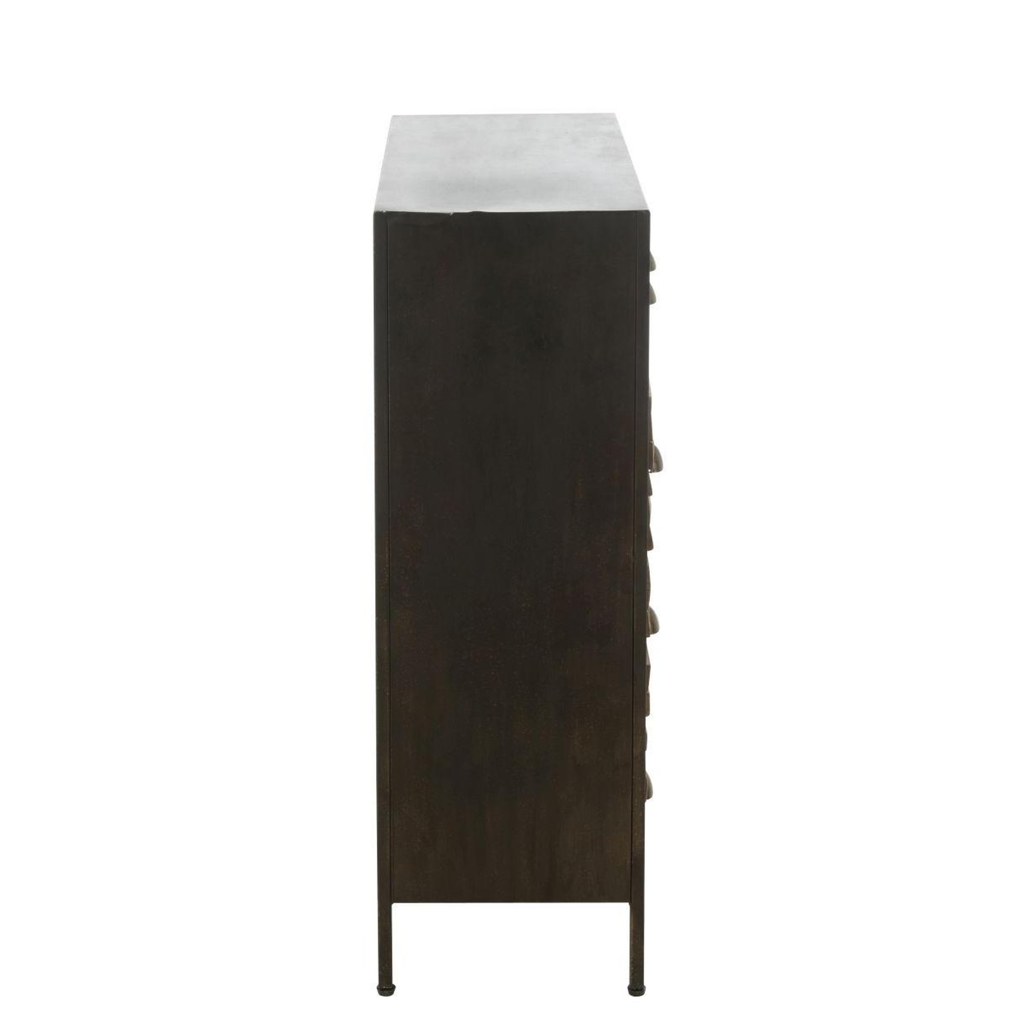 Voir la diapositive 4 : J-LINE Meuble de Rangement 16 Tiroirs  Damian  92cm Marron