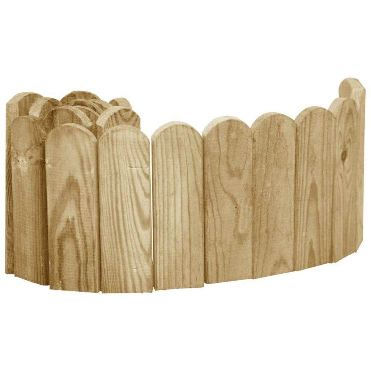VIDAXL Rouleaux de bordure 3 pcs 120 cm bois de pin impregne