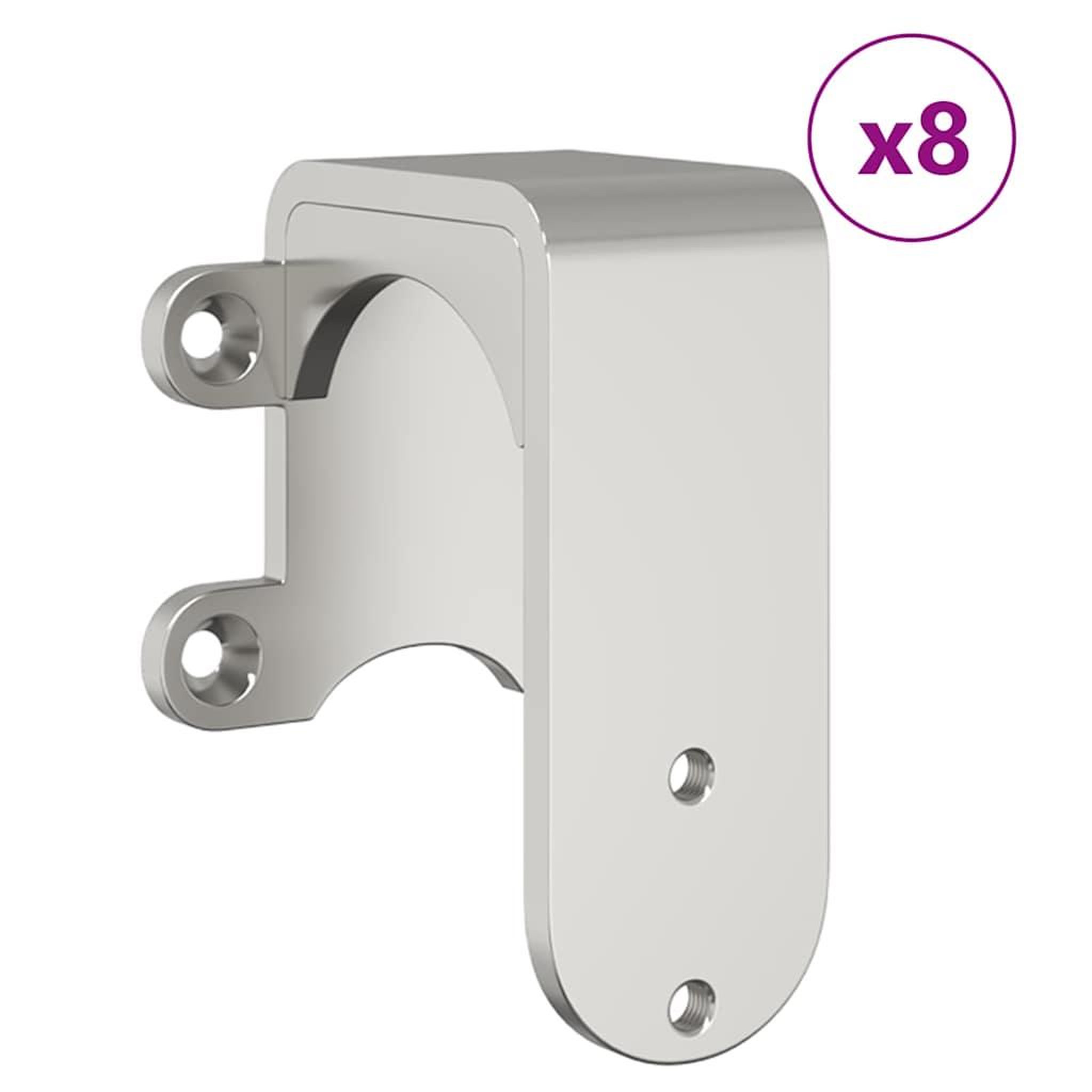 Voir la diapositive 4 : VIDAXL Kit fixation porte coulissante 366 cm Acier inoxydable Argente