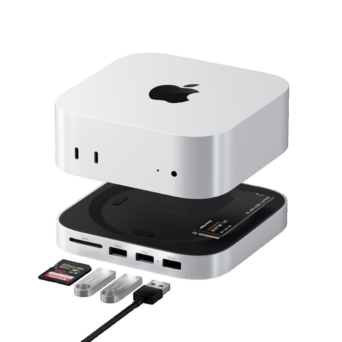 SATECHI Station d'accueil Satechi 2024 Aluminium argenté pour Mac Mini