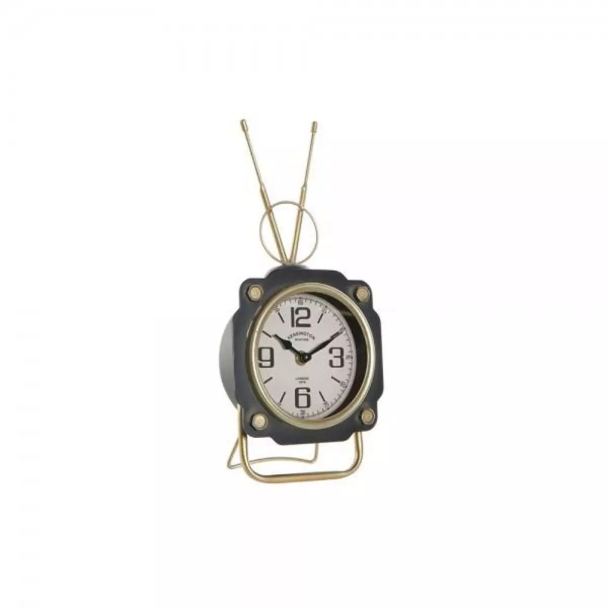 MARKET24 Horloge de table DKD Home Decor Verre Noir Doré Fer (15.5 x 8.5 x 32 cm)