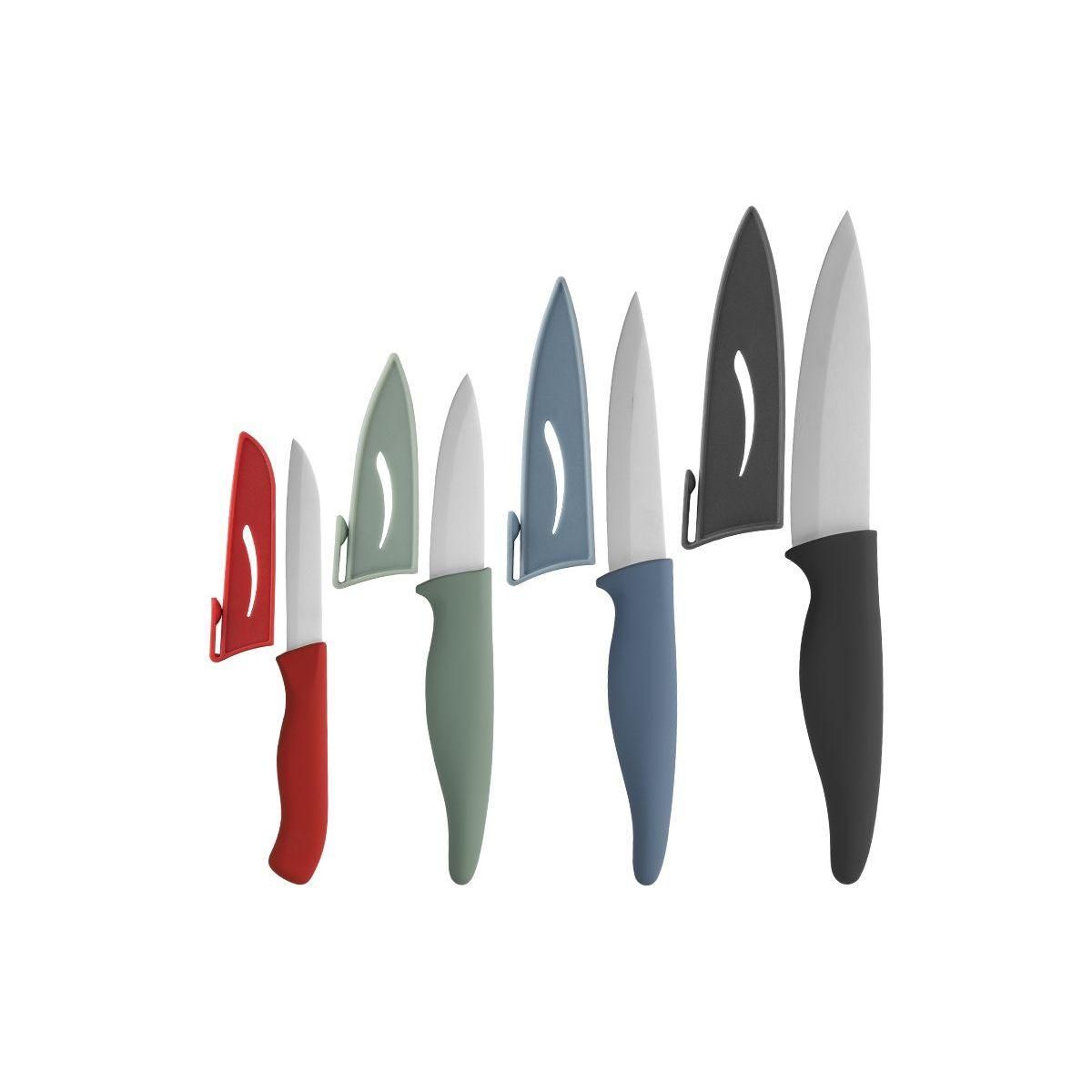 ESSENTIEL B Set de couteaux 4 couteaux + 1 eplucheur