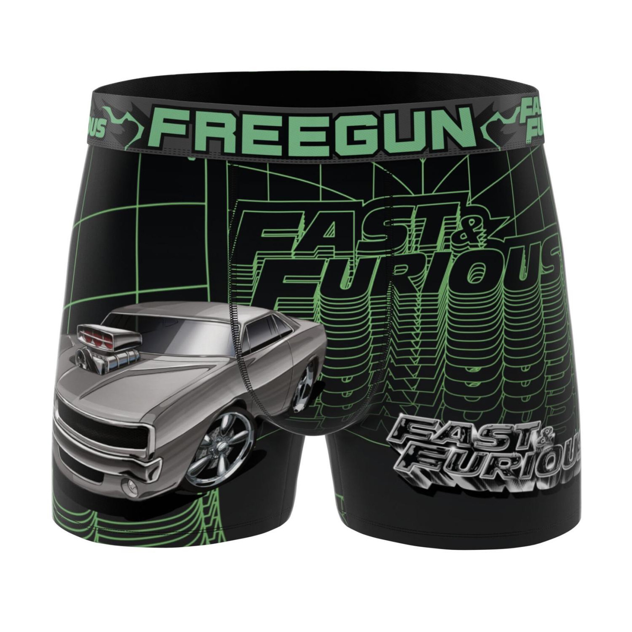 Voir la diapositive 3 : FREEGUN Lot de 4 boxers homme Fast and furious