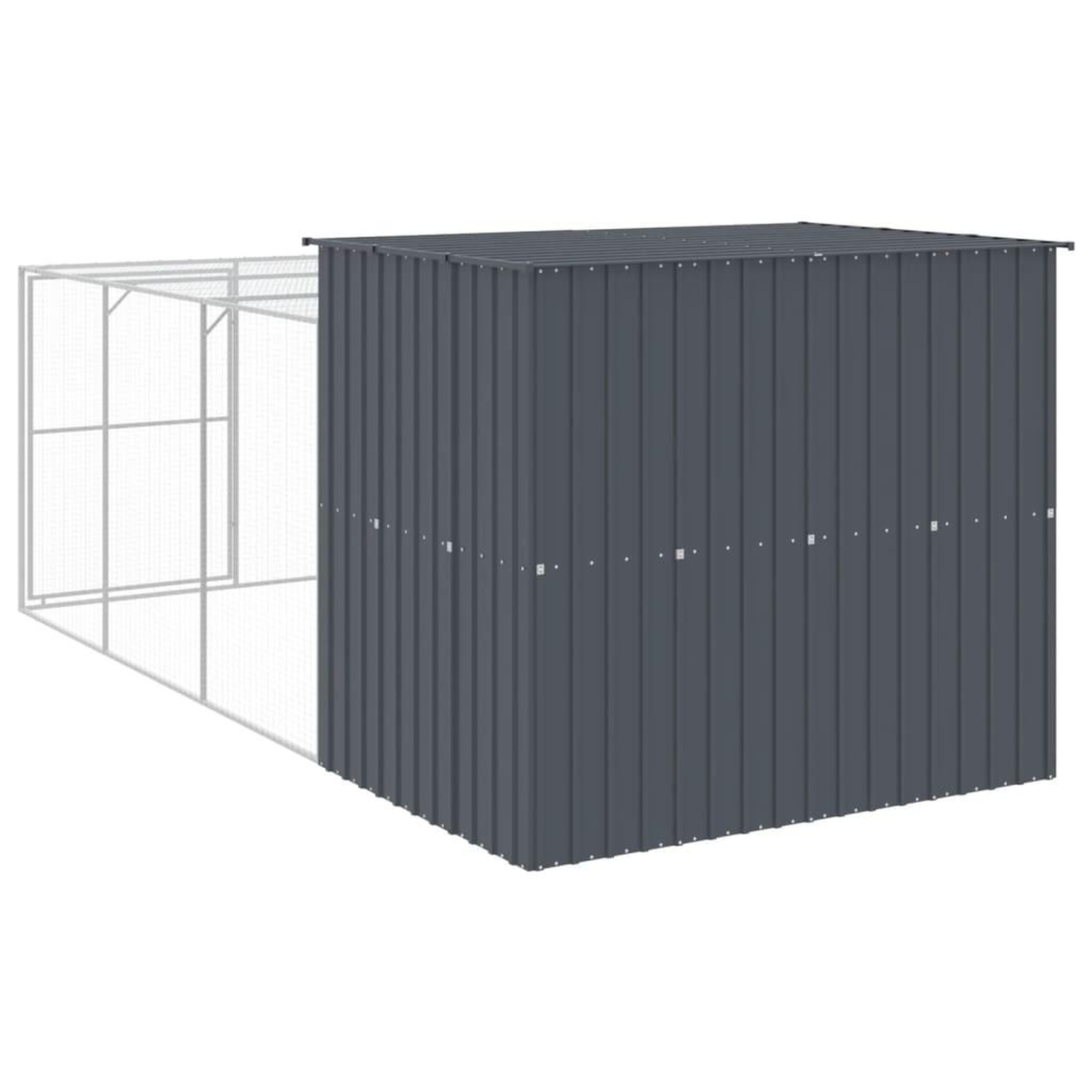 Voir la diapositive 5 : VIDAXL Niche pour chien avec cour anthracite 214x457x181 cm
