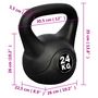 Voir la diapositive 4 : VIDAXL Kettlebell de 24 kg