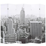VIDAXL Cloison de separation pliable 228x170 cm New York Noir et blanc