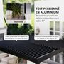 Voir la diapositive 5 : OUTSUNNY Pergola bioclimatique en alu 3 x 3 m - lames orientables 2 parties indépendantes, 2 stores latéraux - anthracite