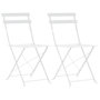 Voir la diapositive 4 : VIDAXL Mobilier de bistro 3 pcs Acier Blanc