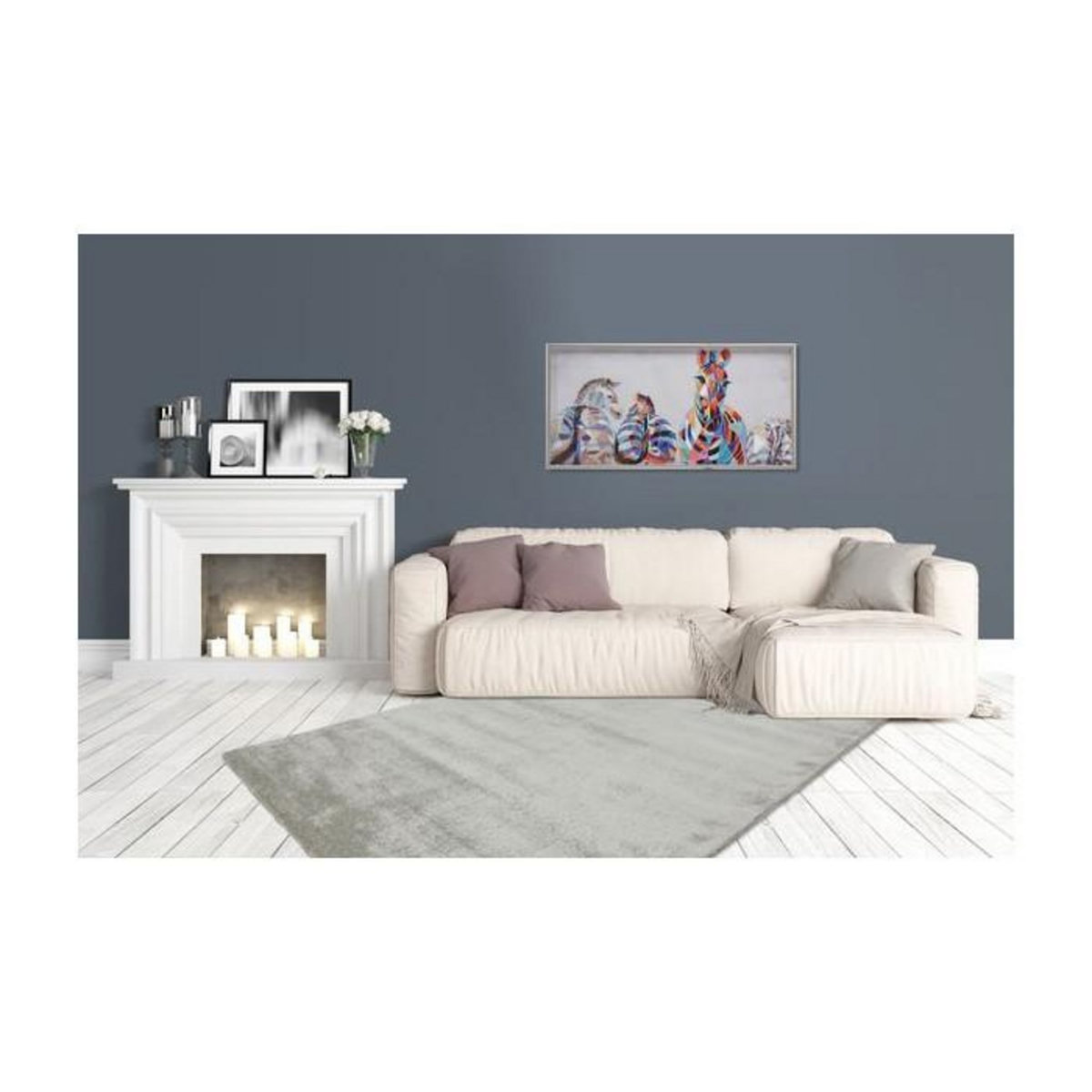 Paris Prix Tapis Tissé Déco  Saint Lucia  Vert Pastel