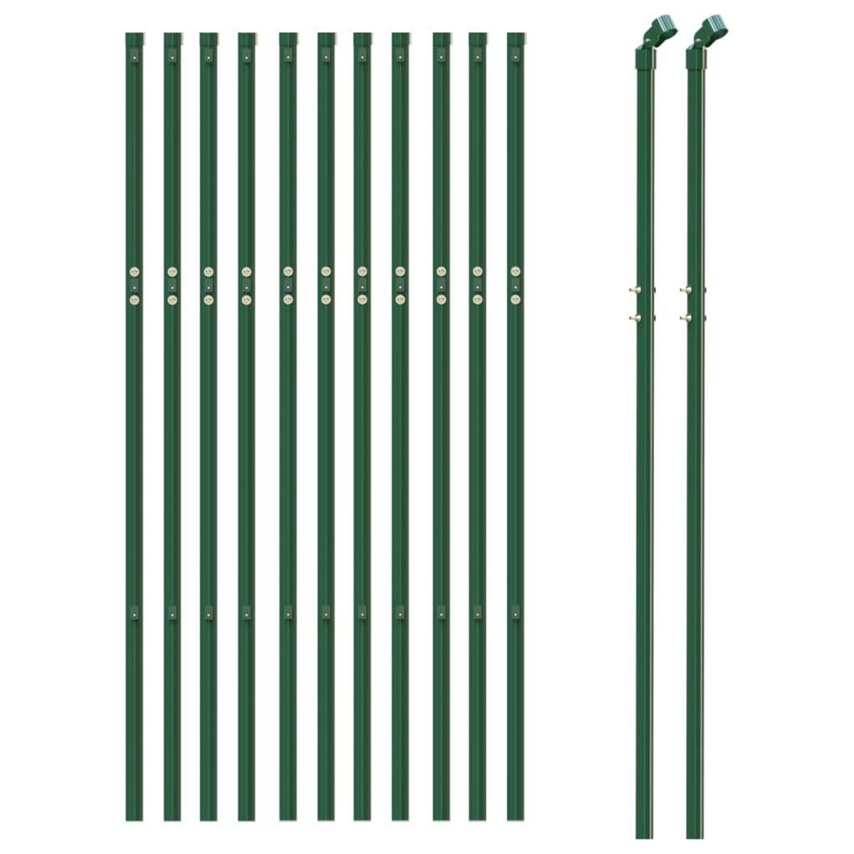 VIDAXL Cloture en treillis metallique vert 1x25 m acier galvanise