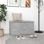VIDAXL Banc d'entree 80x40x45 cm Gris beton Bois d'ingenierie