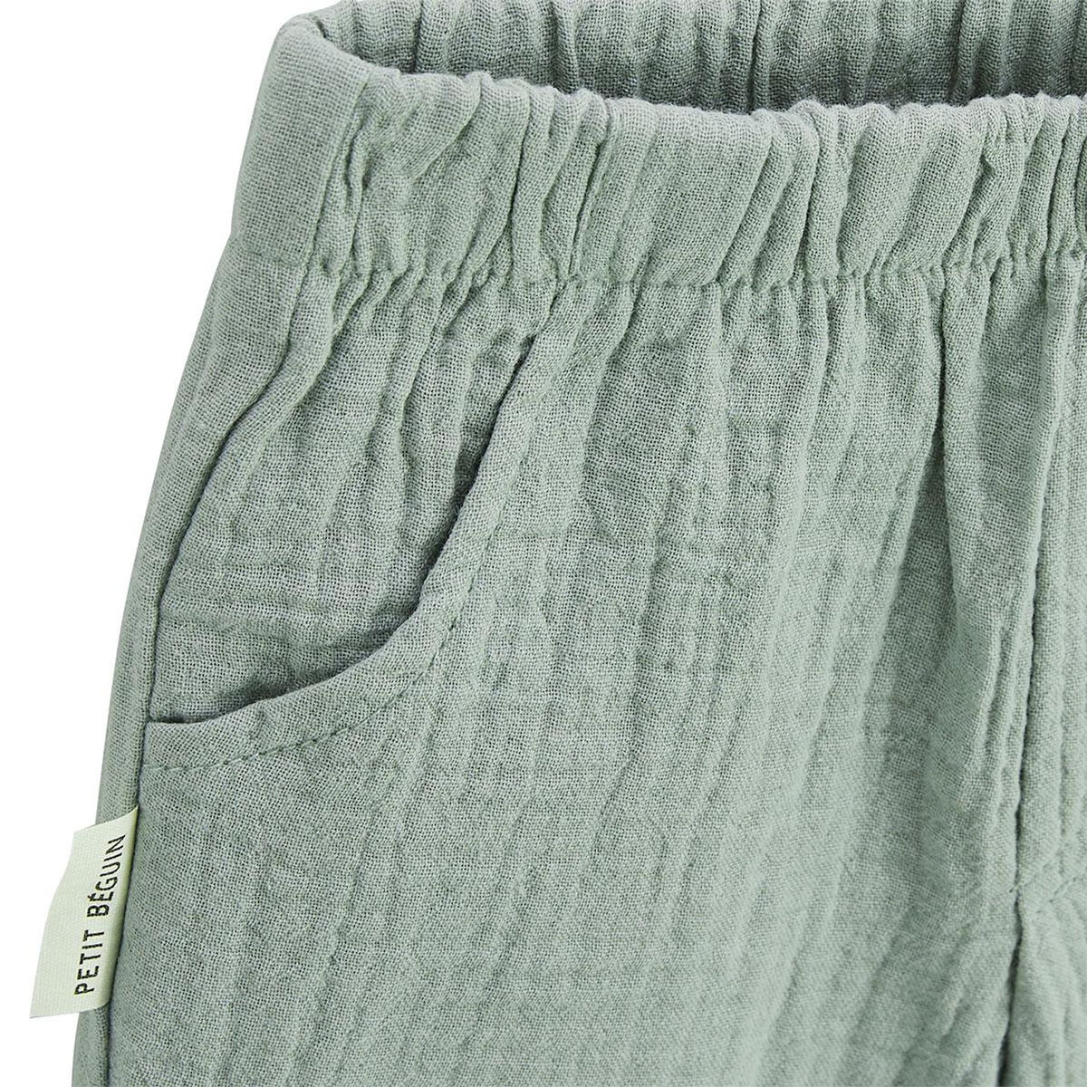 Petit Béguin Ensemble bébé t-shirt et short en gaze de coton Mini Rêve