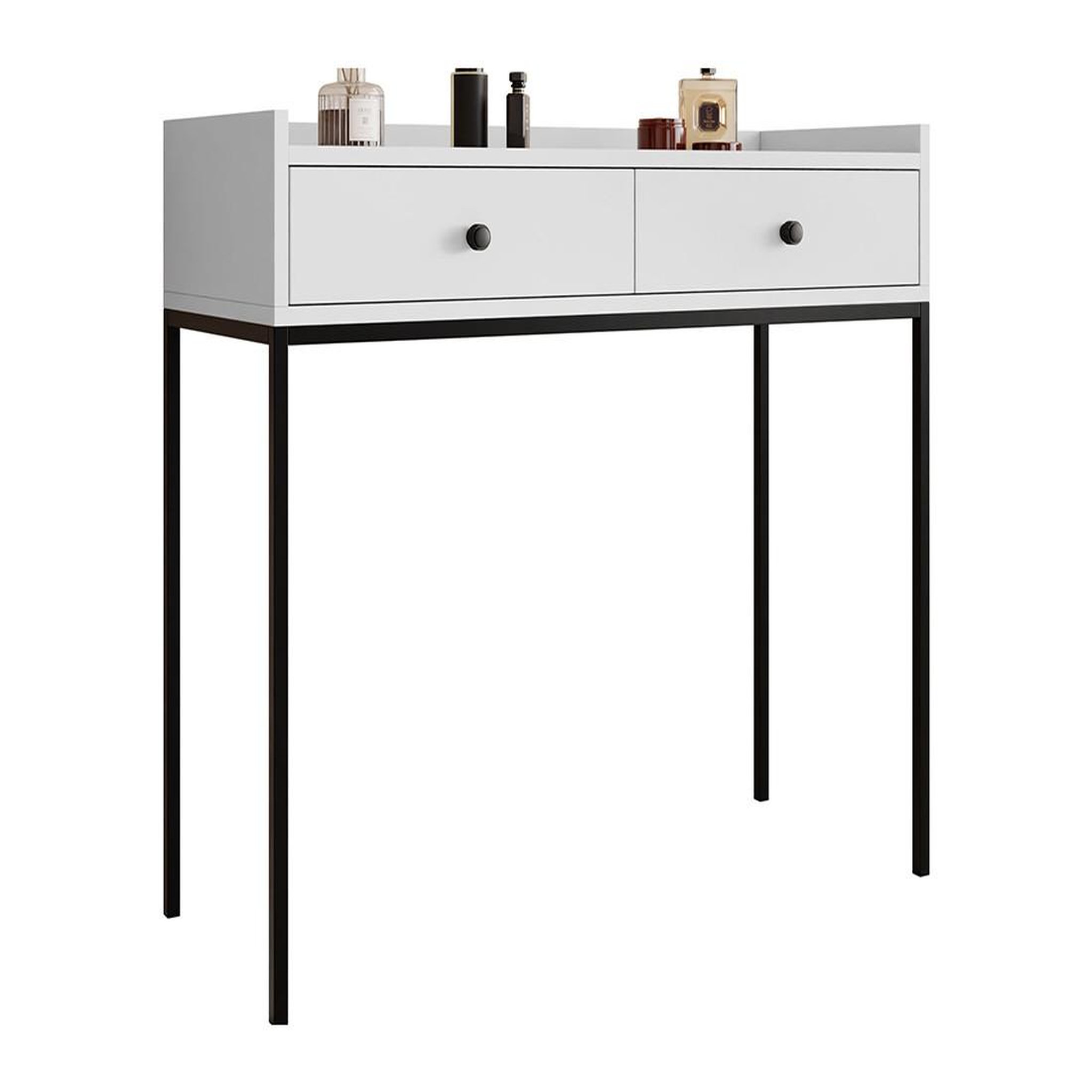 Voir la diapositive 2 : BEST MOBILIER Filipo - console - blanc - 100 cm