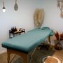 Voir la diapositive 5 : VIVEZEN Kit complet de housses pour table de massage - Éponge - Bleu pastel