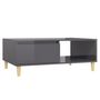 Voir la diapositive 2 : VIDAXL Table basse gris brillant 90x60x35 cm bois d'ingenierie