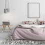 The Home Deco Factory Tapis scandinave effet boules Cocooning - L. 120 x l. 170 cm - Marron/Gris