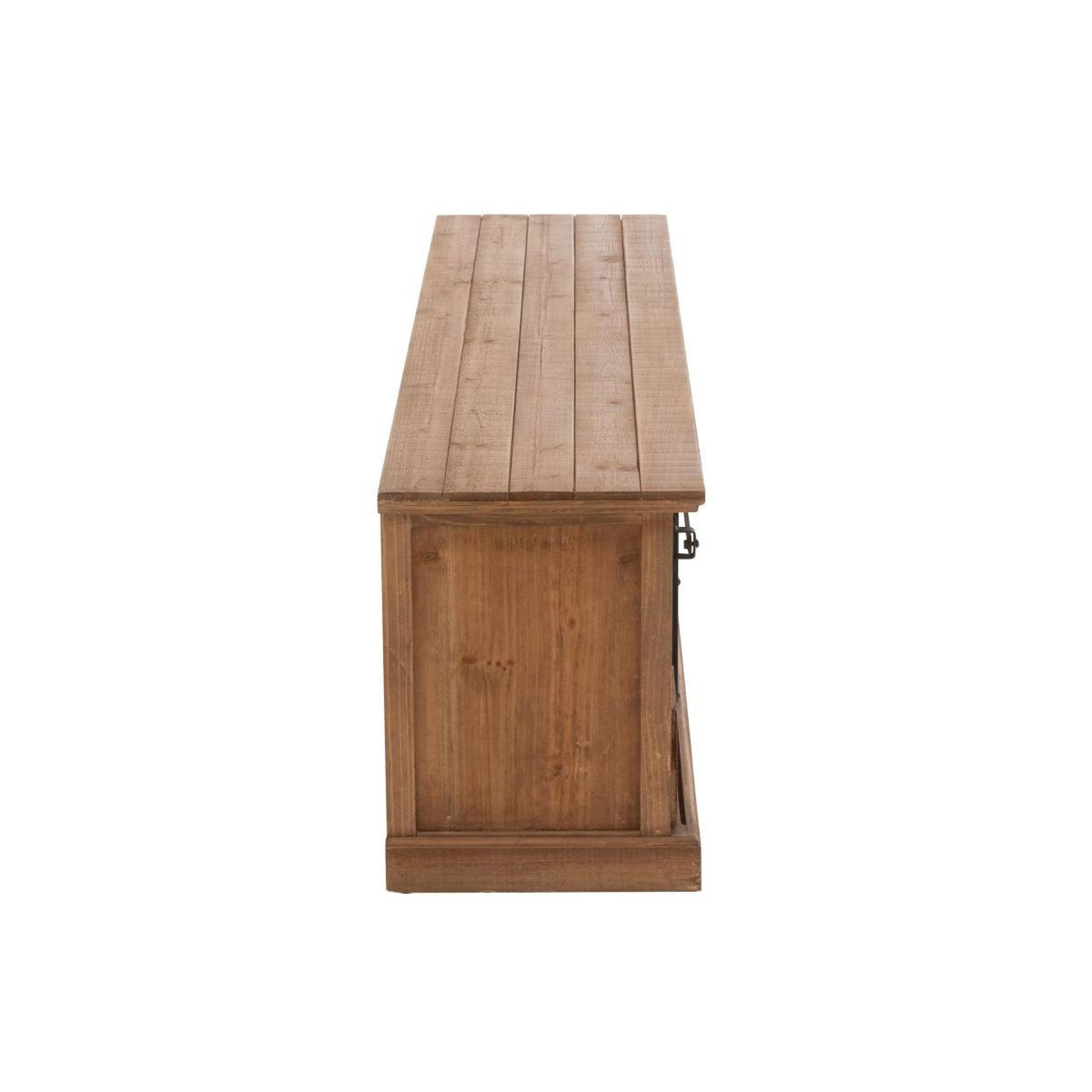 Voir la diapositive 4 : J-LINE Meuble tv en bois  sia  160cm naturel