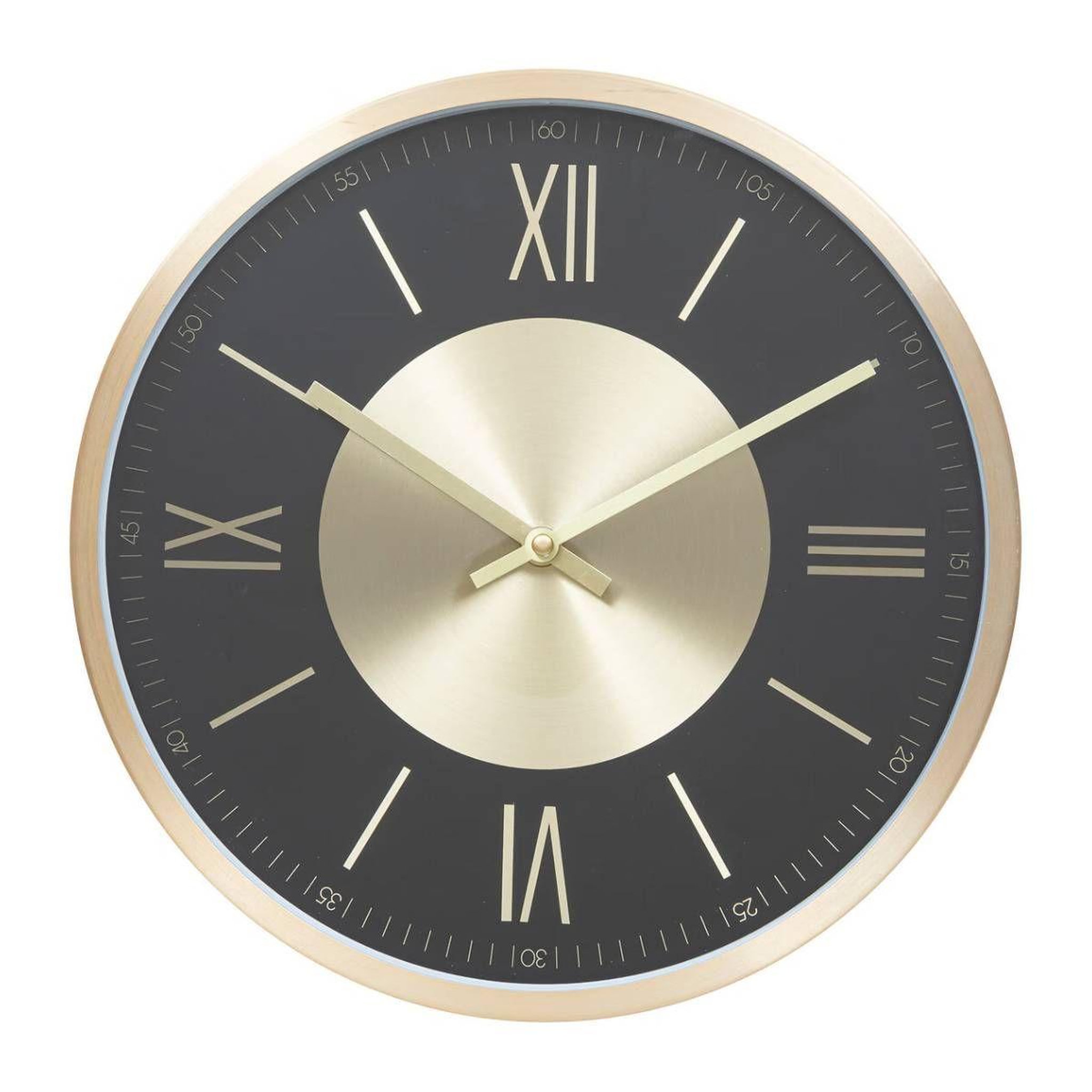 ATMOSPHERA Horloge en métal  ariana  30cm noir & or