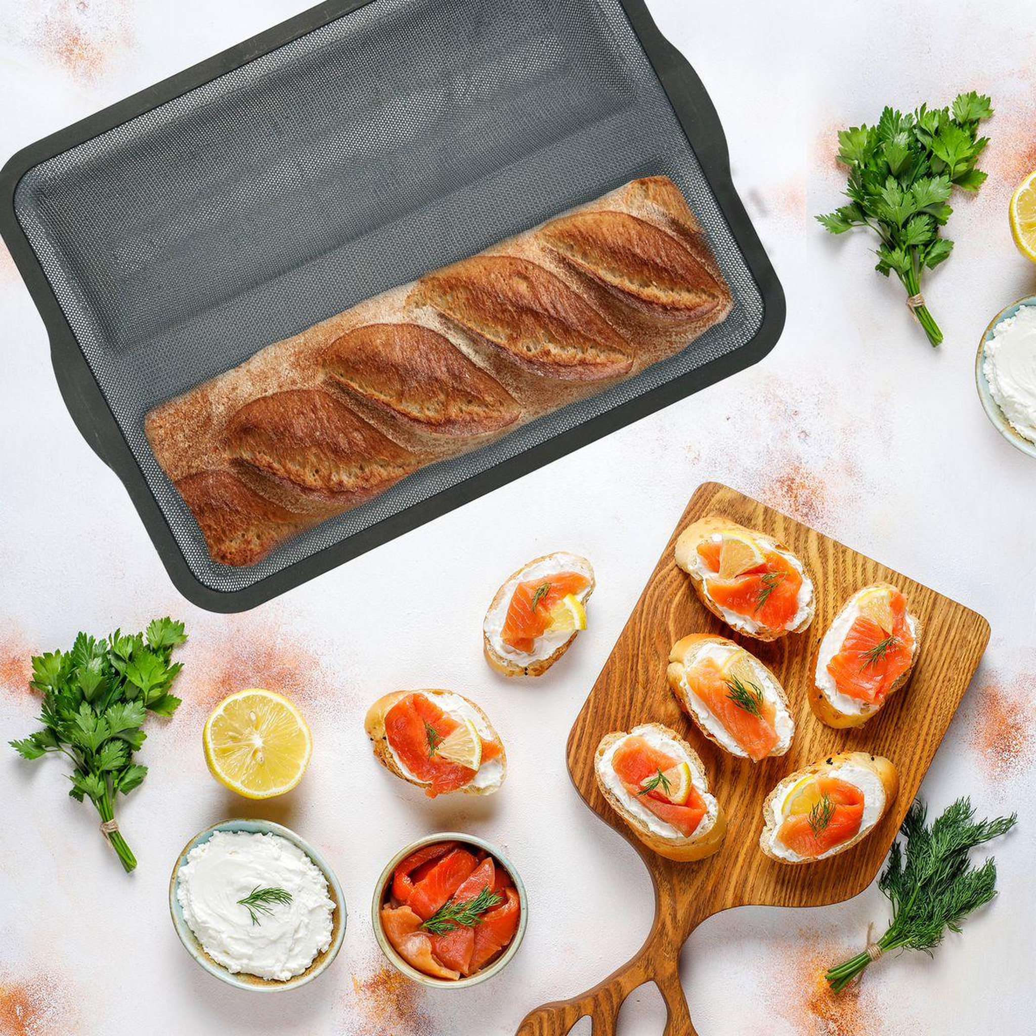Voir la diapositive 2 : ZENKER Ensemble 3 ustensiles spécial baguette zenker x fackelmann