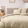 Voir la diapositive 3 : Paris Prix Parure de Lit 3 Pièces  Meline  240x220cm Sable