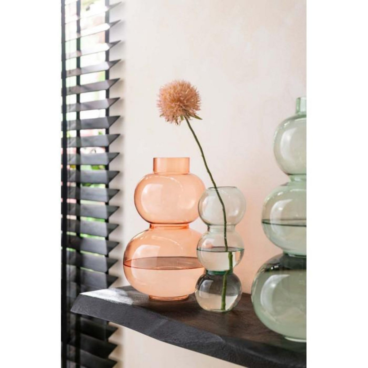 Paris Prix Vase Design en Verre  Boule  28cm Orange