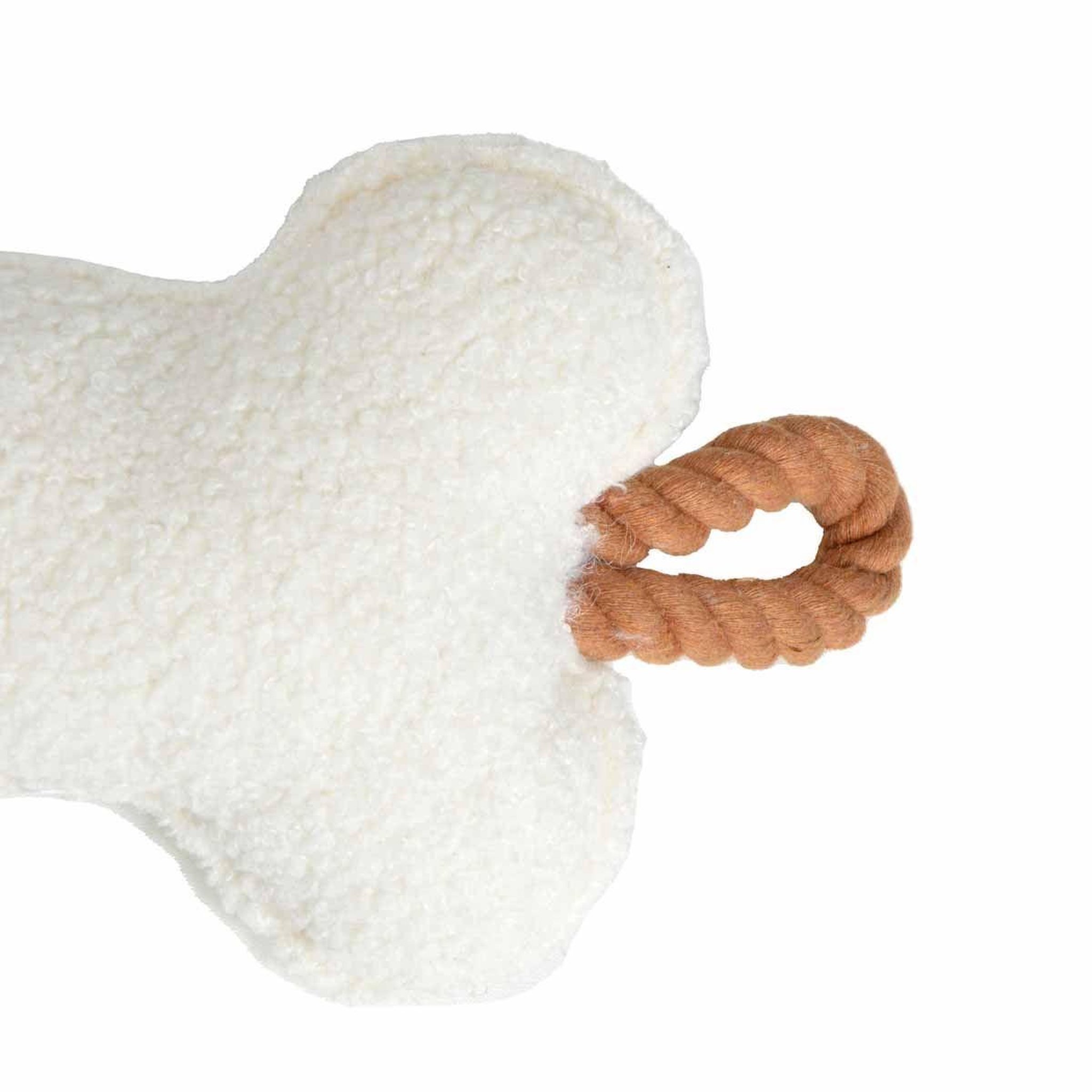 Voir la diapositive 2 : LOVE STORY Jouet peluche os pour chien  wooly  37cm écru