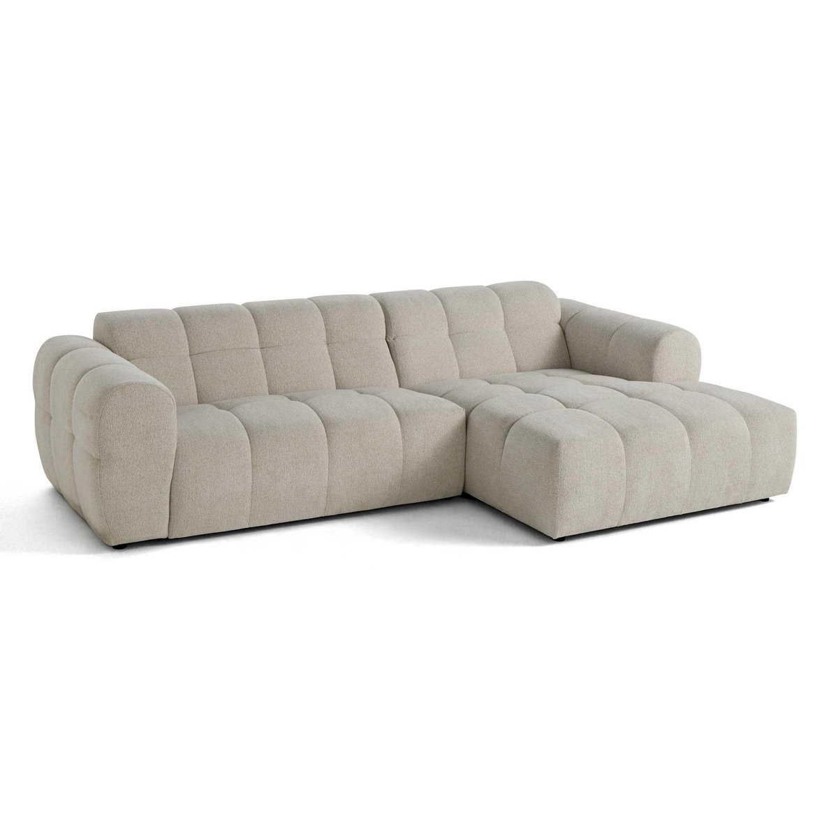 LISA DESIGN Ray - canapé d'angle droit - 4 places - en tissu texturé